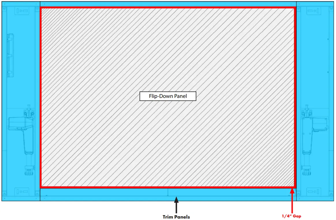 NEXUS 21 CL 65 Professional Grade Flip Down TV - Size your Trim Panels