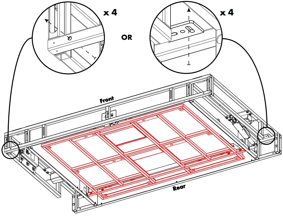 NEXUS 21 CL 65 Professional Grade Flip Down TV - mounting