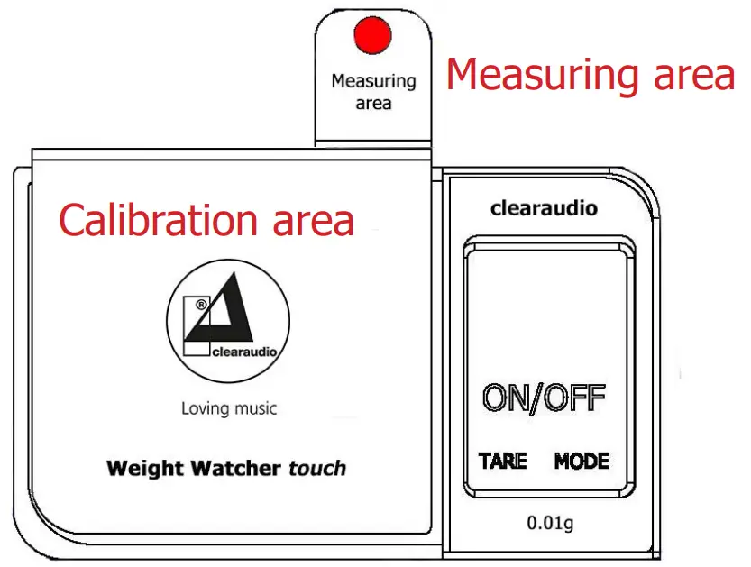 clearaudio AC163 Weight Watcher Touch - Measuring area