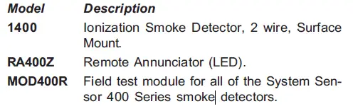 Fire-Lite-1400-2-Wire-Ionization-Smoke-Detector-fig-4