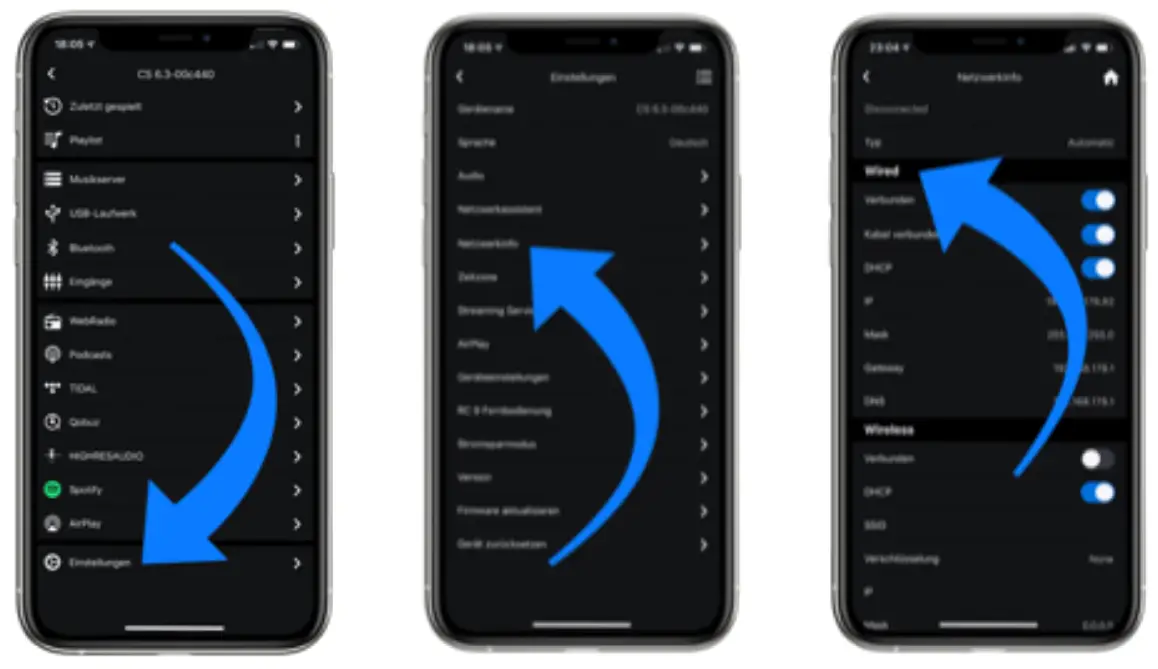 AVM INSPIRATION CS 2 3 Audio Video Manufacturing GmbH - network connection