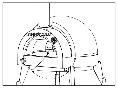 PINNACOLO PPO-8-08 Thermal Clay Gas Powered Oven - screws14