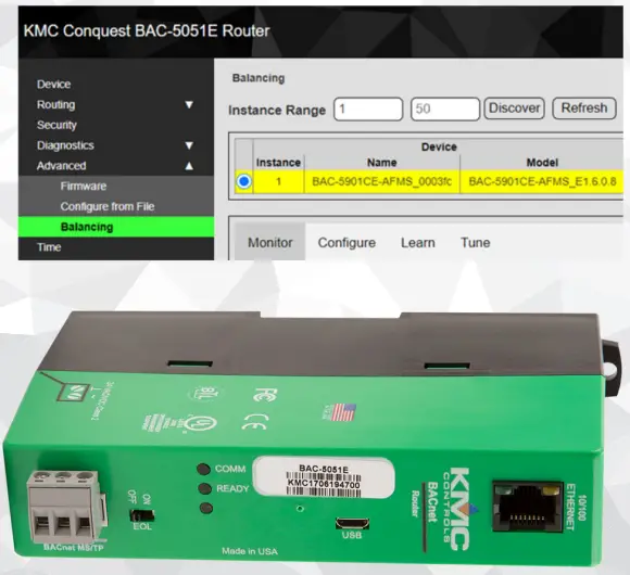 KMC CONTROLS BAC-5051E Router -