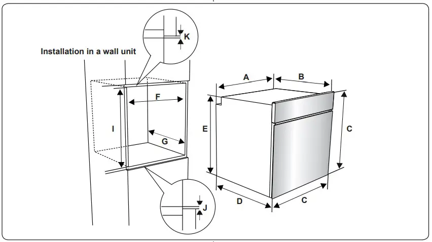 Installation in a wall unit