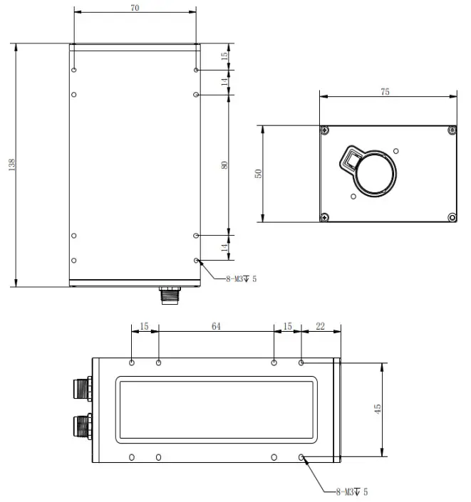 Benewake TF-UP01 High-Precision Long-Distance Single-Point Lidar - drawing