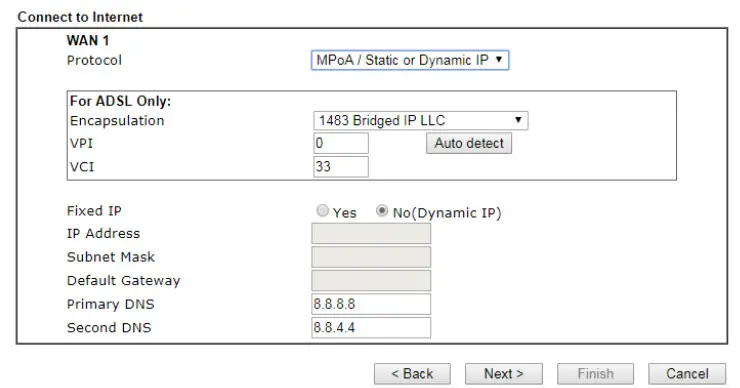 DrayTek Vigor2865 Series 35b Security Firewall Router -Dynamic IP