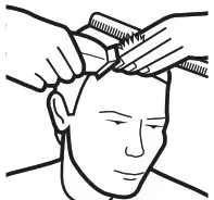 CONAIR Custom Cut 18 Piece Haircut Kit HC244GB - begin cutting hair 3