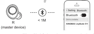KINGMAX JoyBuds 511 True Wireless Stereo Bluetooth Earbuds - Connecting to the devices