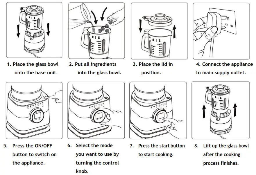 SCOTT 21210 Simplissimo Chef All In One Cook Blender-QUICK GUIDE