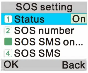 Turn on/off SOS function