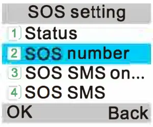 Turn on/off SOS function
