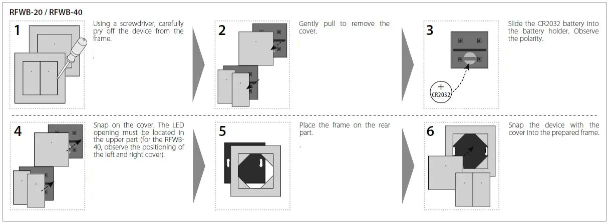 inELS RFWB-20-G Wireless Wall Controller fig3