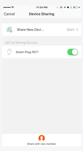 Ningbo Diya Electric Appliance DR 2052 Smart Plug - ADD SHARING
