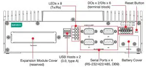 MOXA V2406C Series Intel 7th Gen Core Processor Railway embedded computers - Rear View