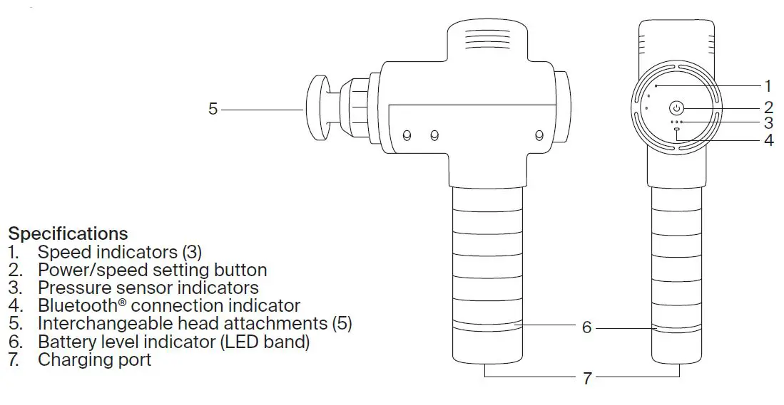 HYPERICE ZH-TW Hypervolt 2 Vibration Massage Tool FIG 2