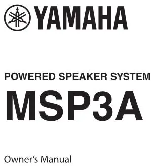 YAMAHA Powered Speakers System Owner's Manual