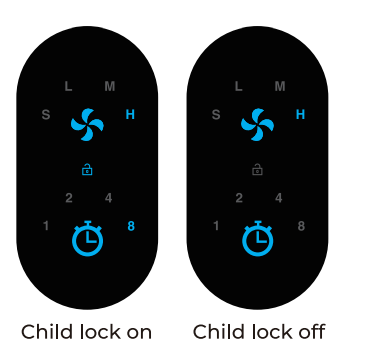 MooKa B D02L True Air Purifier - child lock