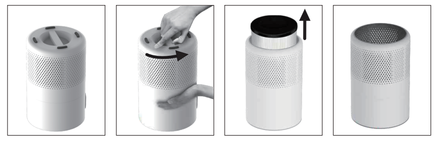 MooKa B D02L True Air Purifier - filter