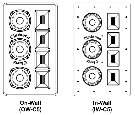 EARTHQUAKE SOUND OW-C5 In-Wall and On-Wall LCR Speaker 1