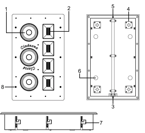 EARTHQUAKE SOUND OW-C5 In-Wall and On-Wall LCR Speaker 2