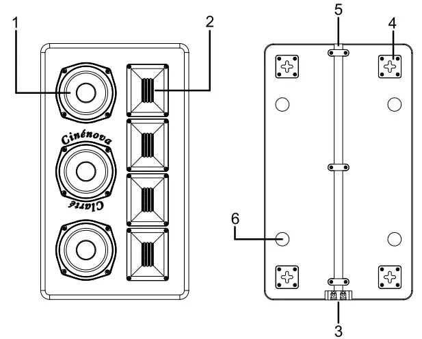 EARTHQUAKE SOUND OW-C5 In-Wall and On-Wall LCR Speaker 4