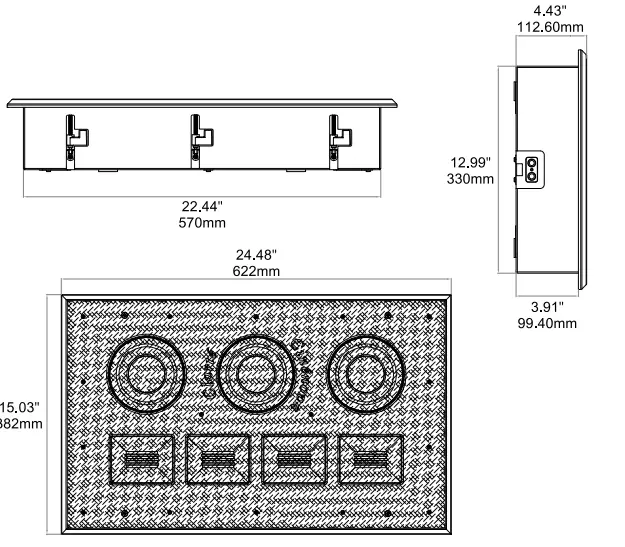 EARTHQUAKE SOUND OW-C5 In-Wall and On-Wall LCR Speaker 5