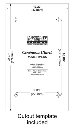 EARTHQUAKE SOUND OW-C5 In-Wall and On-Wall LCR Speaker 8