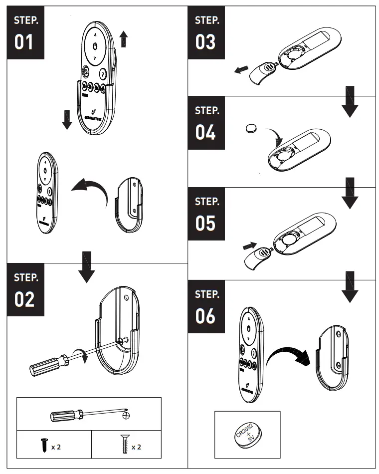 aEROFANTURE AT52 01 01B Switch Ceiling Fan - OPERATING YOUR REMOTE