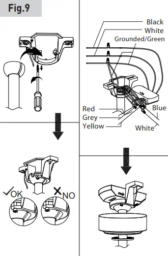 aEROFANTURE AT52 01 01B Switch Ceiling Fan - STEP 10