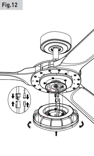 aEROFANTURE AT52 01 01B Switch Ceiling Fan - STEP 12