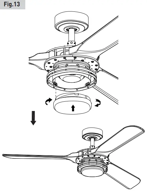 aEROFANTURE AT52 01 01B Switch Ceiling Fan - STEP 13