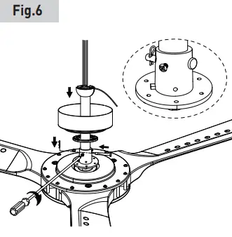 aEROFANTURE AT52 01 01B Switch Ceiling Fan - STEP 6