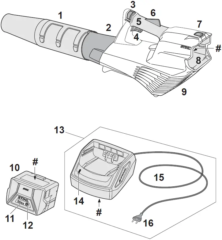 Blower, Battery and Charger