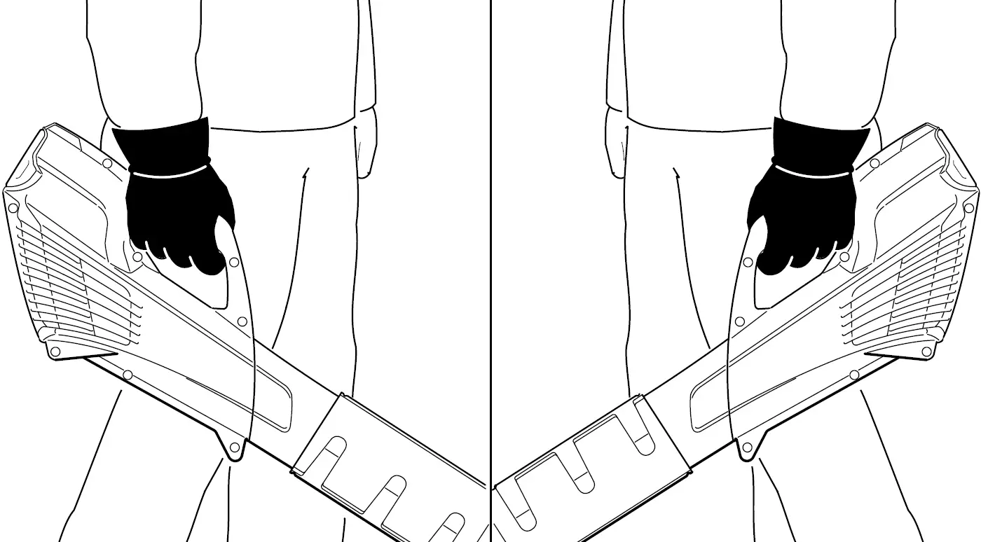Holding and Controlling the Blower