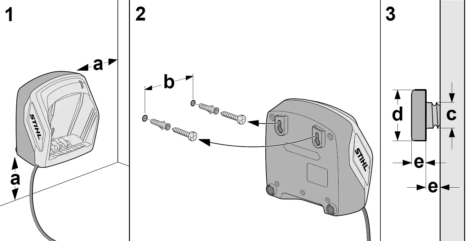 Mounting the Charger on a Wall