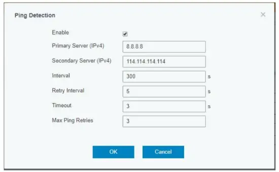 Configure ICMP ping detection