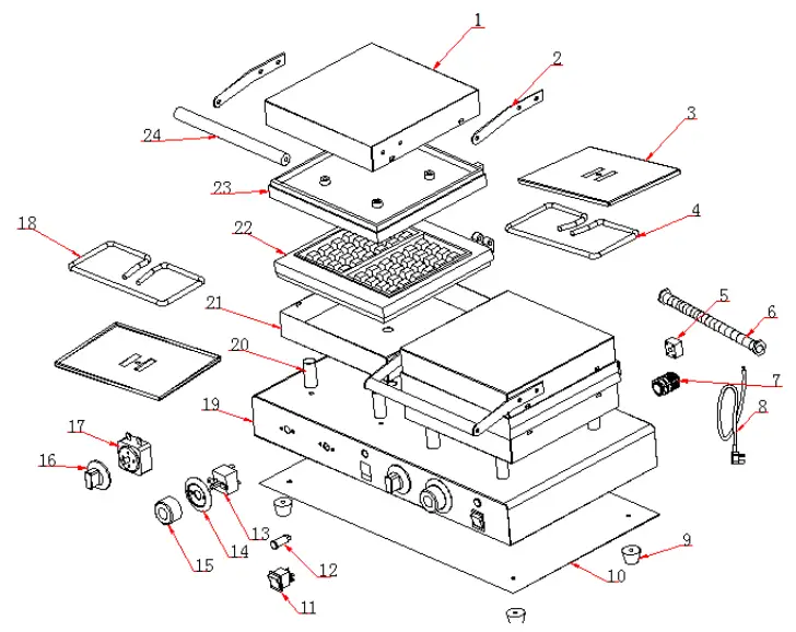 ggm gastro WAEBJ1 Waffle Maker - general faults 1