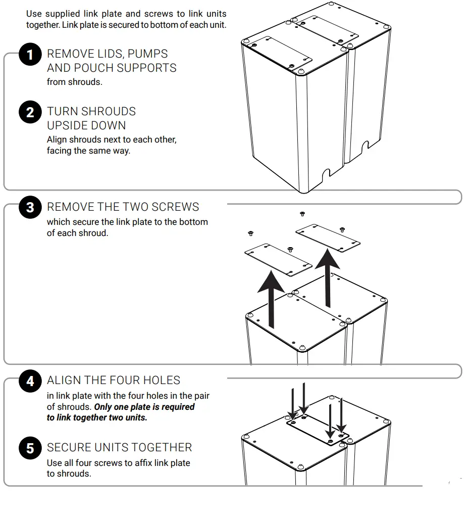 SERVER 07000 1 2 Gallon Dispenser Instruction Manual - LINKING MULTIPLE UNITS