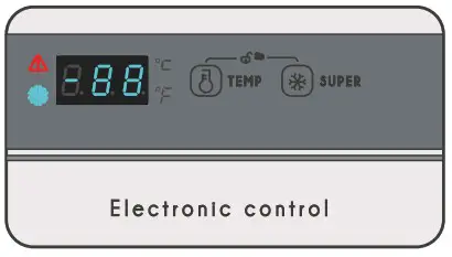 Midea 351301 295L Chest FridgeFreezer - tempperature control
