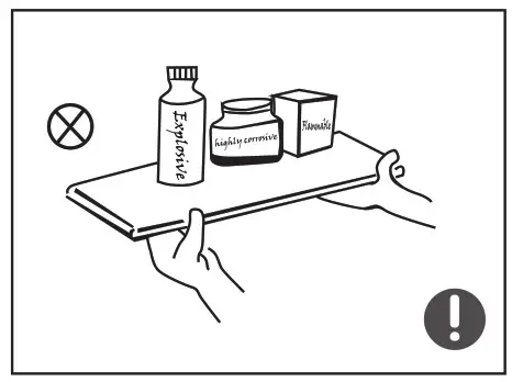 Midea 351301 295L Chest FridgeFreezer - warnings placing 1