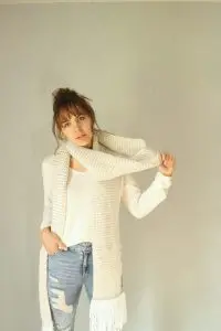 Lion Brand Tunisian Crochet Super Scarf