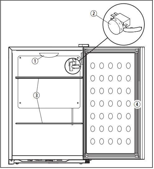 DOMETIC CL480 Hotel Refrigerator - Component Descriptions 2