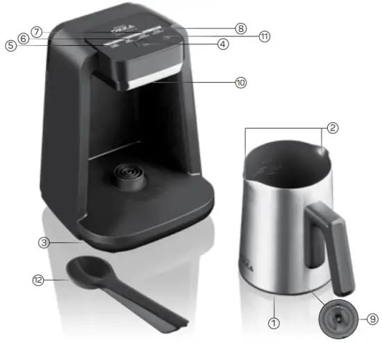 arzum OK0012 OKKA Rich Spin M Turkish Coffee Machine - SPECIFICATIONS