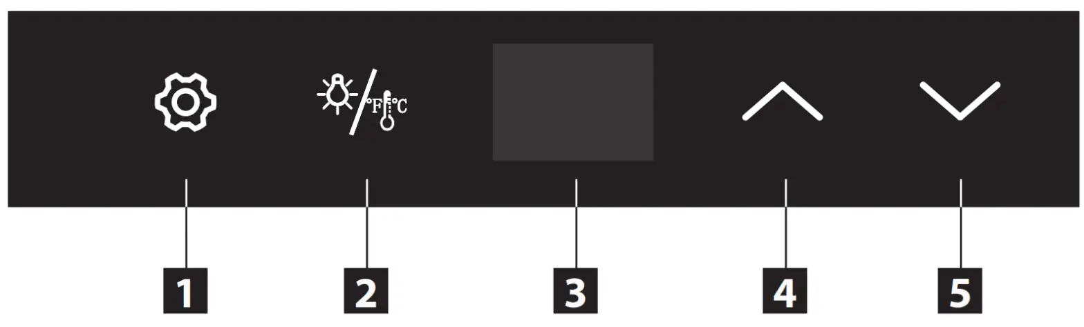 concept VTE7014 Thermo Electric Cooler - CONTROL PANEL