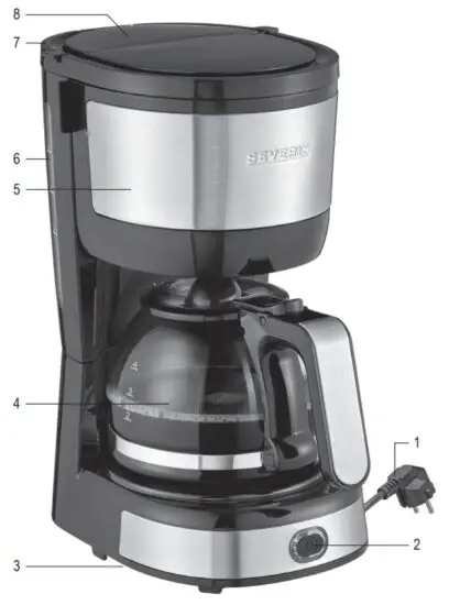 SEVERIN KA 4808 Compact Filter Coffee Maker - overview