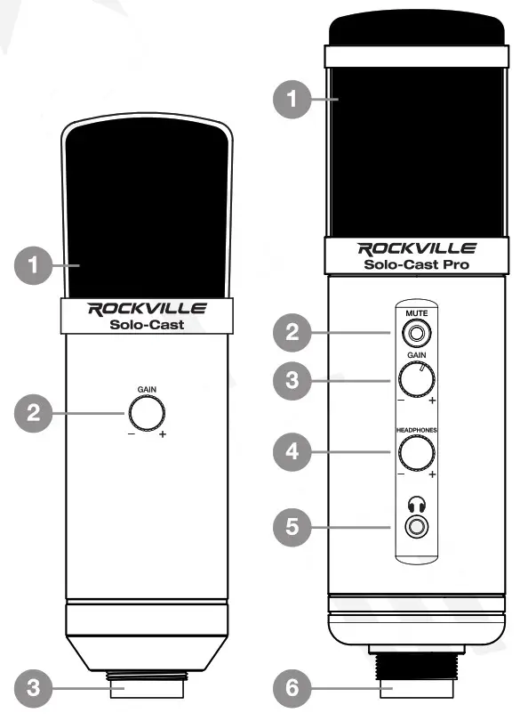 ROCKVILLE Usb Condenser Microphone- -