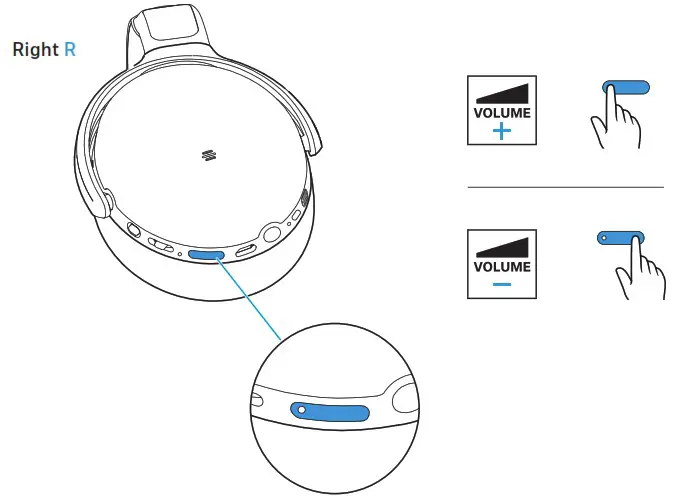 sennheiser HD 458BT Wireless Noise Cancelling headPhone - Adjusting the volume