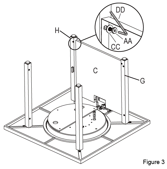 PHI VILLA E02GS010 32 Inch H Square Black Metal Base Propane Gas Fire Pit Table-4