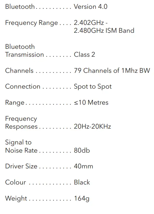 SubZero H100BT Wireless Bluetooth Headphones 5