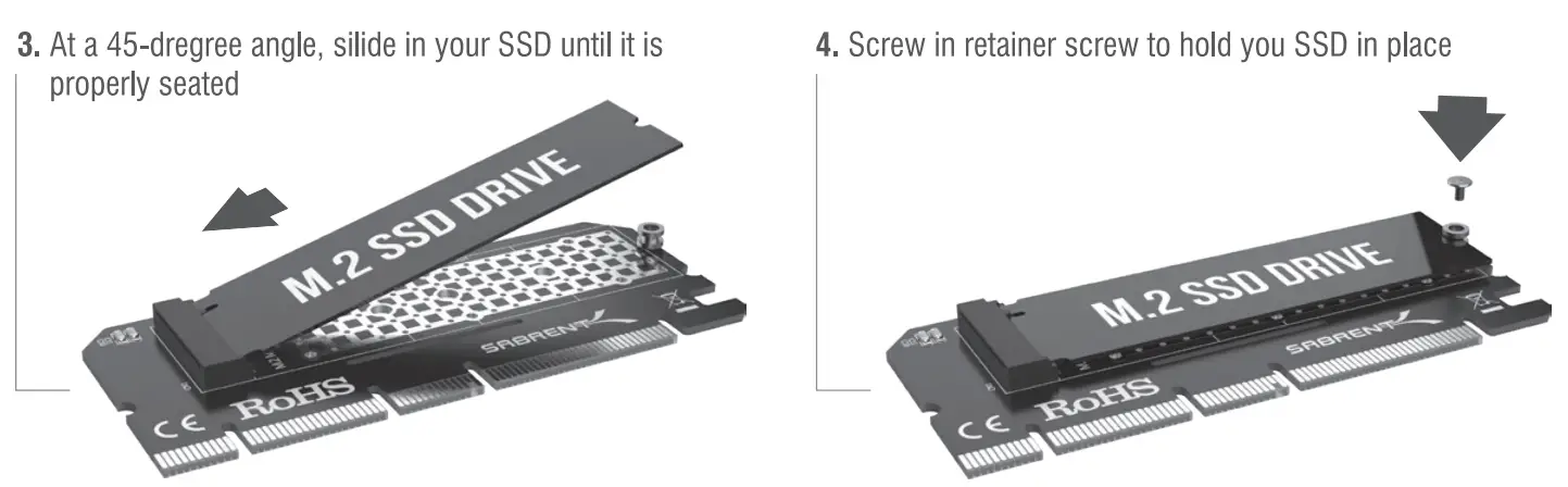 Sabrent EC-PCIE SSD TO PCle CARD WITH ALUMINUM HEAT SINK - fig 1